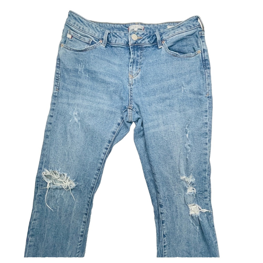 Dear John Liam Slim Skinny Jeans Womens 29 Light Wash Distressed Denim Boutique‎